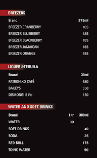 Blue water Restaurant menu 1