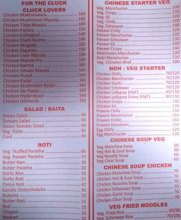 Shashikant Restaurant menu 