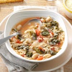 White Bean Soup with Escarole Recipe was pinched from <a href="http://www.tasteofhome.com/recipes/white-bean-soup-with-escarole" target="_blank">www.tasteofhome.com.</a>