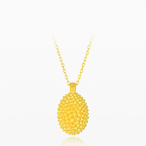Title 2, Pure gold womens necklace with blessing card, ...