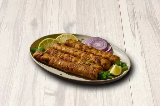 Chicken Seekh Kebab [1 Plate, 4 Pieces]