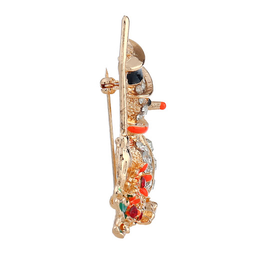 Title 5, Creative High-end Golden Christmas Snowman Broo...