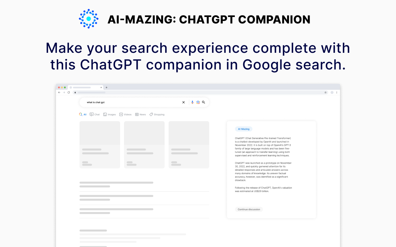 AI-Mazing: ChatGPT companion for Google Preview image 1