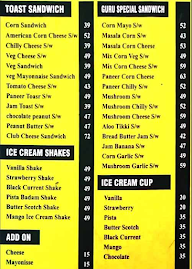 Ganapa Sandwich Junction menu 1