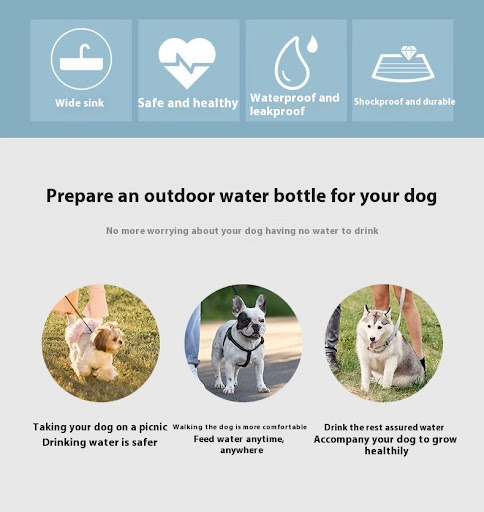 Title 1, Dual-use Dog Outing Drinking Cup Two-in-one Por...
