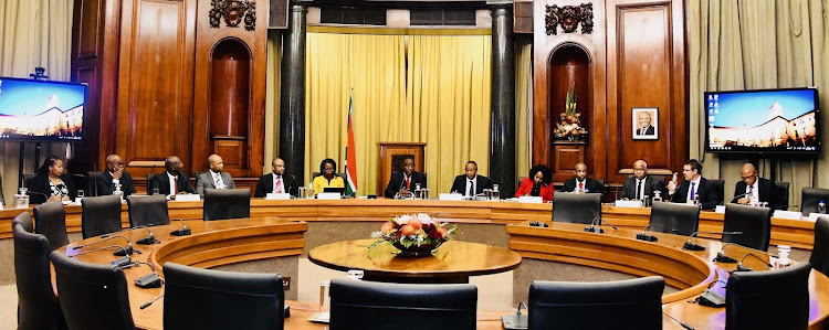 President Cyril Ramaphosa meets with the executive leadership of selected Schedule 2 and Schedule 3 state owned companies at the Union Buildings, Tshwane. Picture: GCIS / SIYA DUDA