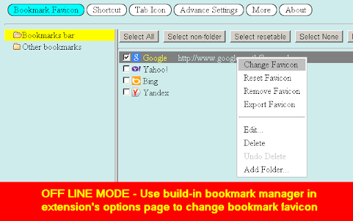 Bookmark Favicon Changer
