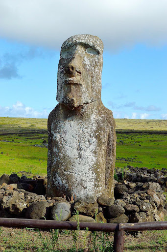 A soulful-looking moai on Easter Island. 