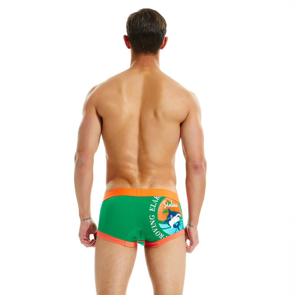 Title 7, Herenondergoed van katoen met print boyshorts v...