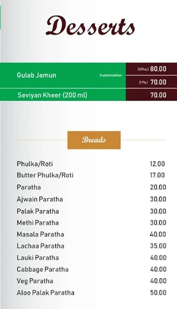 Mahanthi's menu 