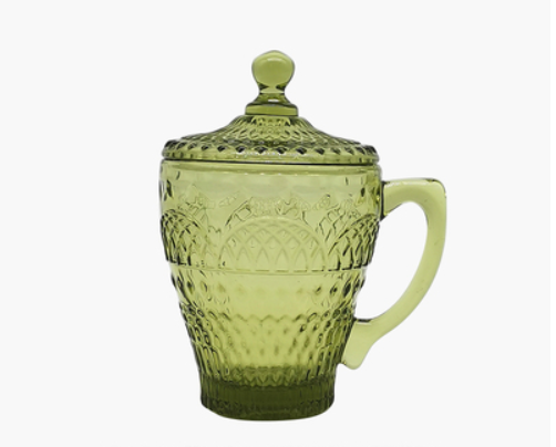 Title 9, Glass Coffee Cup and Saucer, Thick Heat-resista...
