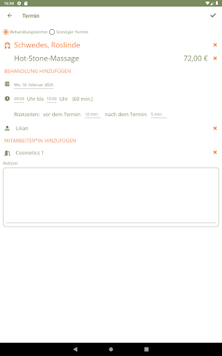 Screenshot Spa Manager App