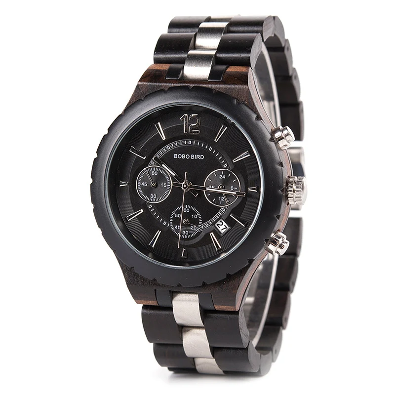 Title 5, Houten horloge voor jongeren, business casual m...