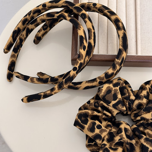 Title 3, Korean Style Vintage Leopard Print Sponge Headb...