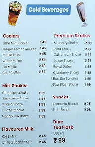 Gaurav Tea menu 2