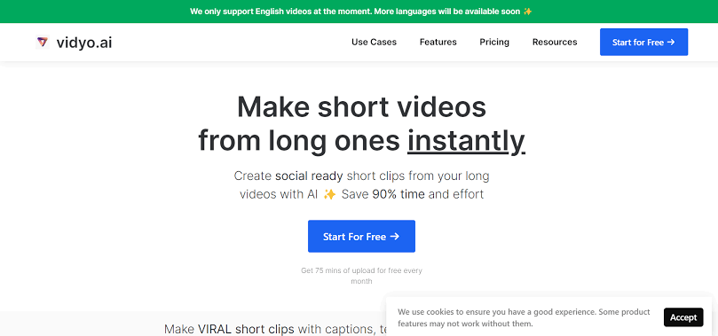 Vidyo.AI short video Software 