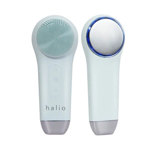 Máy Rửa Mặt Massage Tích Hợp Liệu Pháp Ánh Sáng và Nhiệt Halio Multi-task Cleansing & Massaging Device with Red Blue Light Therapy 5 in 1 - Ice Blue