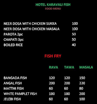 Hotel Karavali Fish menu 1