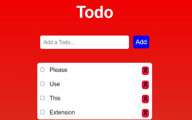 Todo List chrome extension