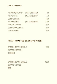 Obsessive Coffee Disorder menu 5