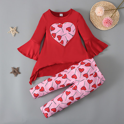 Title 2, Womens Fashion Flared Sleeve Top and Trousers ...