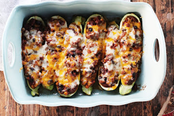Cheesy Stuffed Zucchini
