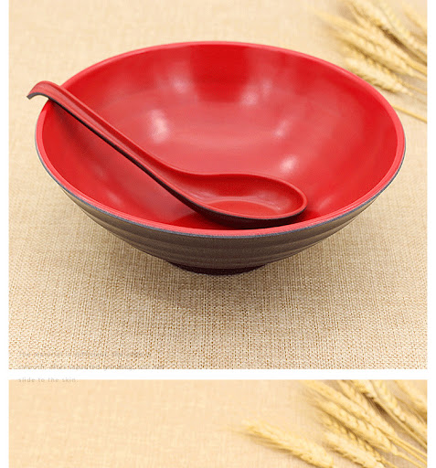 Title 1, Cuchara de sopa bicolor roja y negra de melamin...