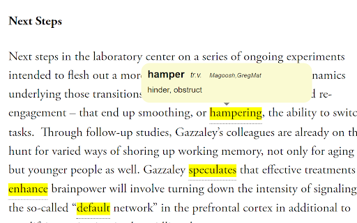 GRE Words Highlighter