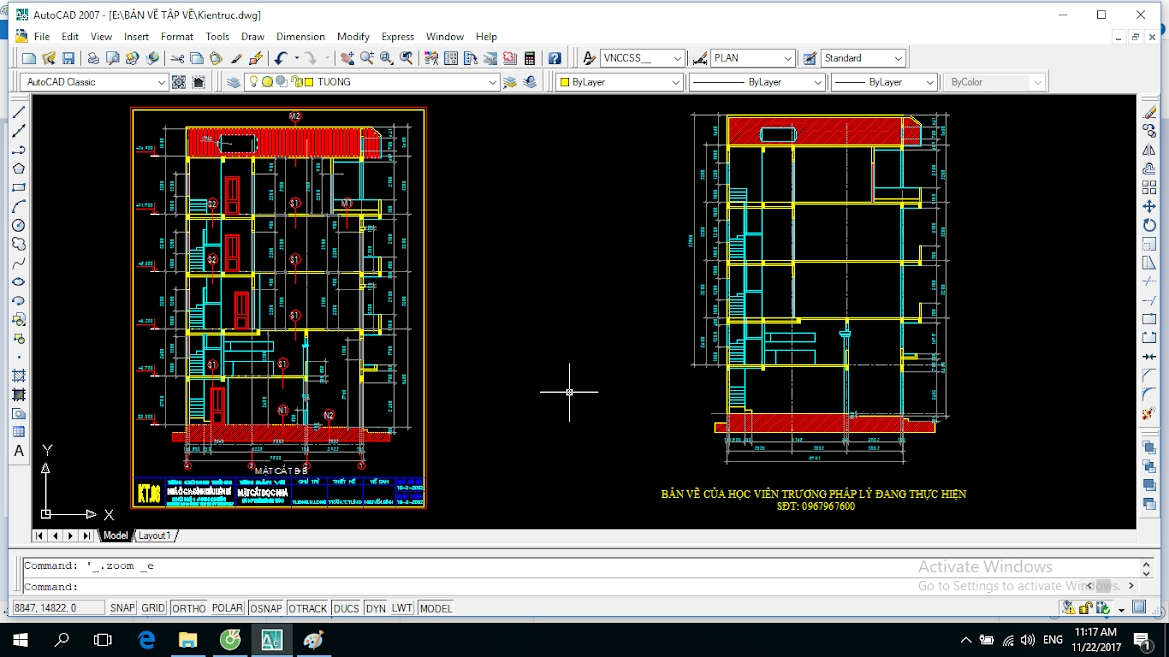 Dạy vẽ kỹ thuật autocad tại Thanh Trì Hà Nội