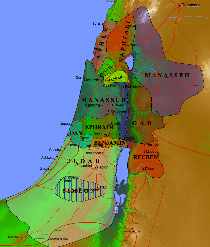 Land Divisions of the Twelve Tribes of Israel