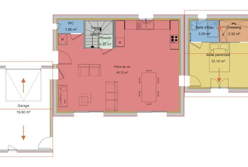  Vente Terrain + Maison - Terrain : 650m² - Maison : 110m² à Lapalud (84840) 