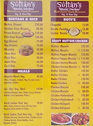 Sultan's Shahi Darbar menu 3