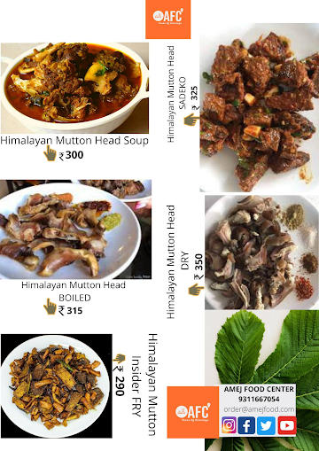 Afc(Amej Food Center) menu 