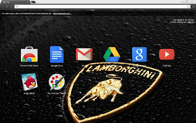 Lamborghini Logo Theme chrome extension