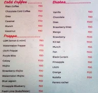 Now Cafe menu 1