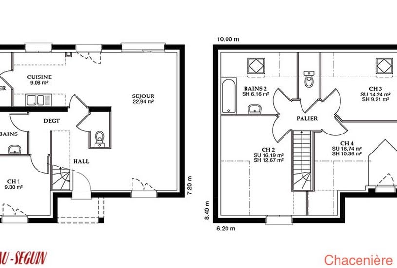  Vente Terrain + Maison - Terrain : 506m² - Maison : 100m² à Saint-Léger-près-Troyes (10800) 