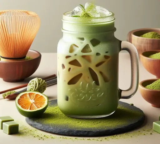 Matcha Cold Tea Latte [450 Ml, 1 Mason Jar]