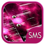 Cover Image of Tải xuống SMS Messages Glass Nebula 2.0 APK