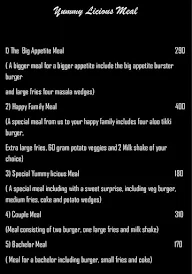 The Yummilicious Burger menu 1