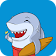 Surfer Shark Emoji Keyboard Sticker icon