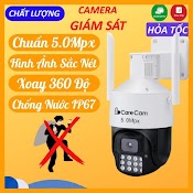 Camera Carecam Ngoài Trời S500 5.0Mpx Hình Ảnh Sắc Nét, Xoay 360, Ban Đêm Có Màu - Carecam Pro S500 Ngoài Trời