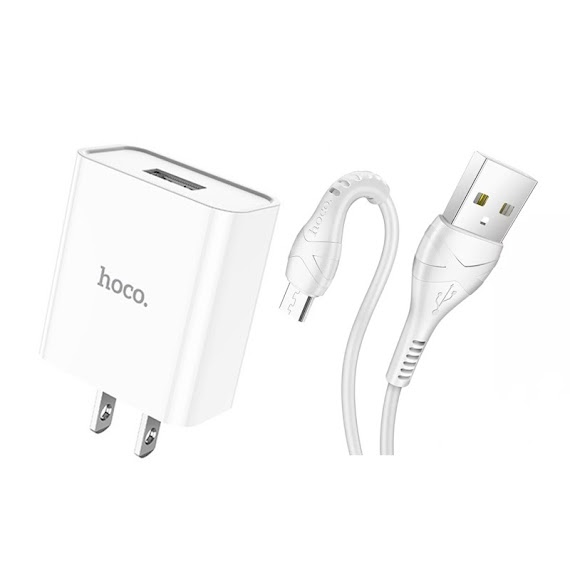 Bộ Sạc Hoco C81 Micro Usb Sạc Nhanh 2.1A Max, Chân Cắm Tiêu Chuẩn ( Củ Kèm Cáp Micro )