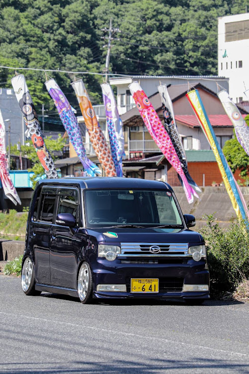 ムーヴコンテカスタムの5月もよろしくお願いします・GW・ちょいシャコタン・ステルスレーシングK35・こいのぼりとコラボに関するカスタム事例の投稿画像1枚目