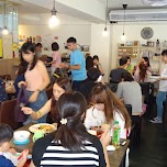 poffertjes are quite popular here in Taipei, this cafe was packed in Taipei, Taiwan 