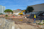 The site where a dilapidated building was demolished in Durban's CBD