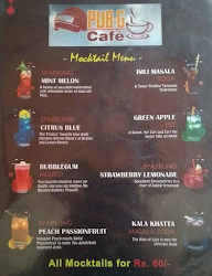 Pub-G Cafe menu 2