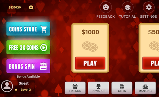 Screenshot Three Card Poker