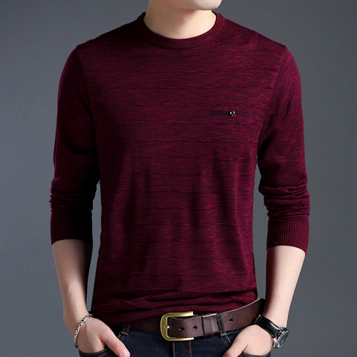 Title 1, Mens Long Sleeve T-shirt Round Neck Casual Dad...