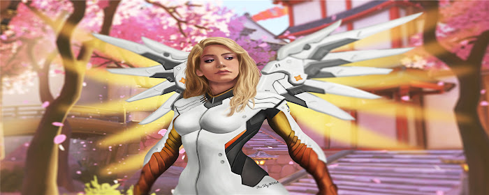 OverWatch Mercy Cosplay Themes & New Tab marquee promo image