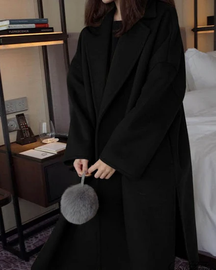 Women Overcoat Autumn Winter Thick Wool Long Coats Vintag... - 1